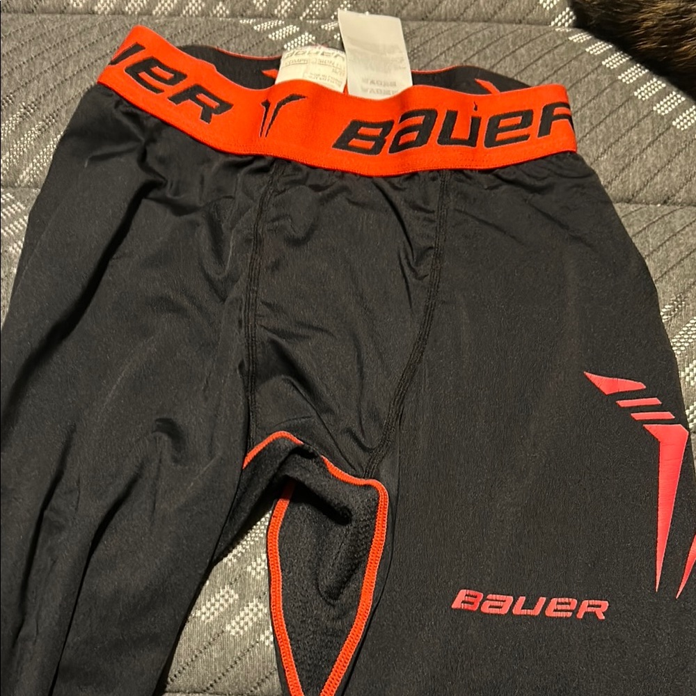 Bauer compression Black and Red Athletic Pants